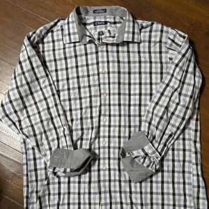 Men's Chaps plaid XL 17 1/2 34/35 dress shirt